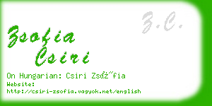 zsofia csiri business card